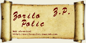 Zorilo Polić vizit kartica